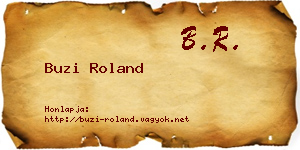 Buzi Roland névjegykártya