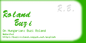 roland buzi business card